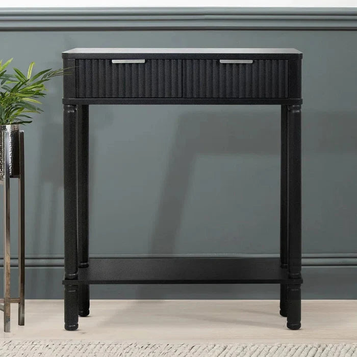 2 Drawers Wooden Slim Entry jonas Table Ouch Cart