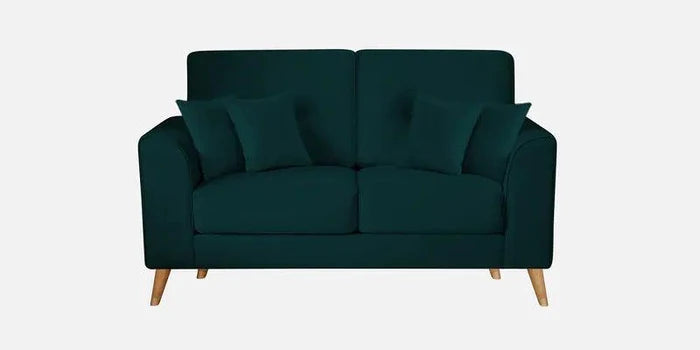 2 Seater Sofa In Velvet Emerald Green Colour - Ouch Cart