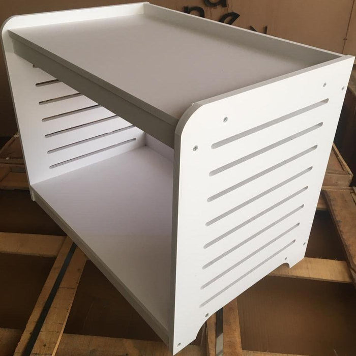 2-Tiers Kitchen Counter Microwave Stand In PVC For Kitchen Essentials By Miza - Ouch Cart
