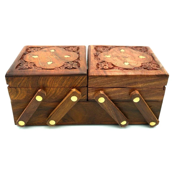 3 IN 1 WOODEN JEWELRY BOX - Ouch Cart