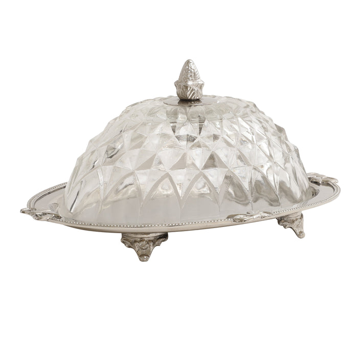3 Leaf Decorative Silver Platter M.M.I. OVERSEAS