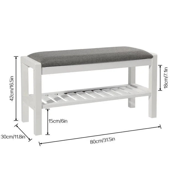 3 Pair Shoe Storage Bench - Ouch Cart