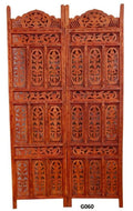 4 Panel Sheesham Wooden Partitions Room Dividers Screen Separators for Living Room - Ouch Cart