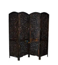 4 panel Wooden Partition | Room dividers | Wooden Room Separators for Living Area - Ouch Cart