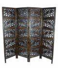 4 panel Wooden Partition | Room dividers | Wooden Room Separators for Living Area - Ouch Cart