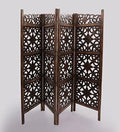 4 panel Wooden Partition, Wooden Handcrafted Partition/Room Divider/Separator for Living Room/Office - Ouch Cart