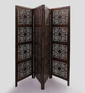 4 PANEL Wooden Partition,Wooden Handcrafted Partition/Room Divider/Separator for Living Room/Office - Ouch Cart