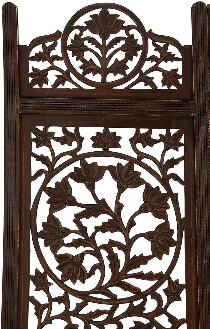4 Panel Wooden Screen Decorative Protection For living room Wooden partition and Dividers - Ouch Cart