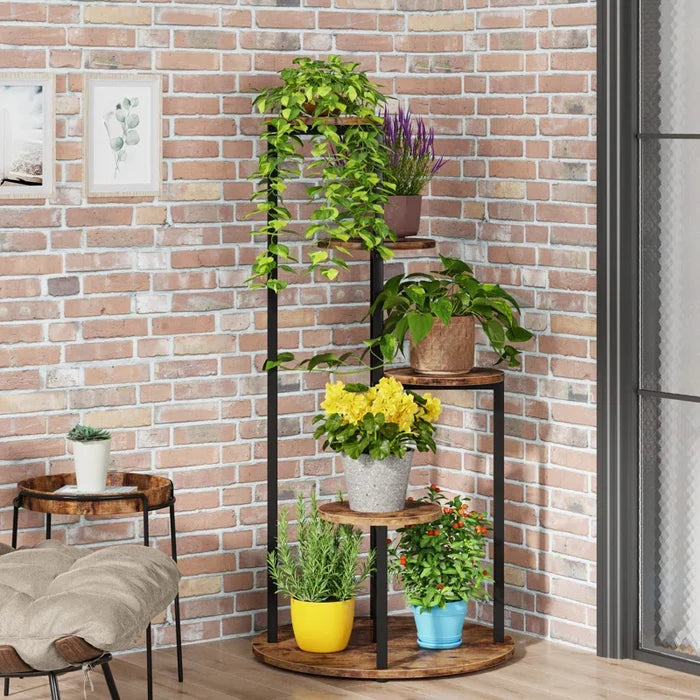 4-Tier Multiple Potted Plants Corner Stand