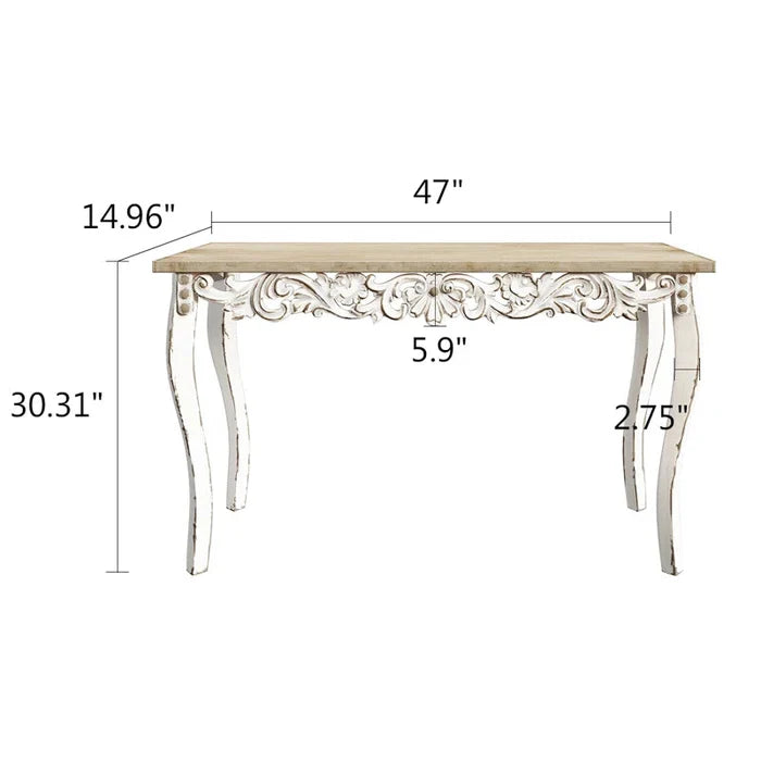 47" Console Table with Stylish Design and Versatile Storage Ouch Cart