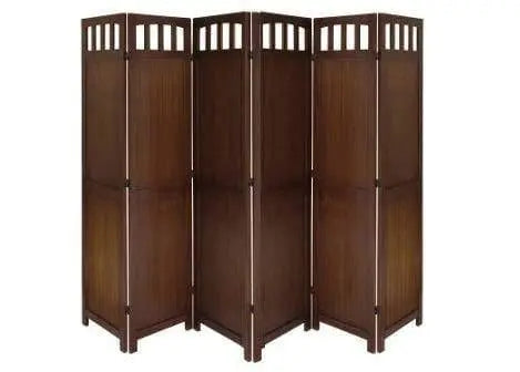 5 panel Wooden Partition | Long Room dividers | Wooden Room Separators for Living Area - Ouch Cart