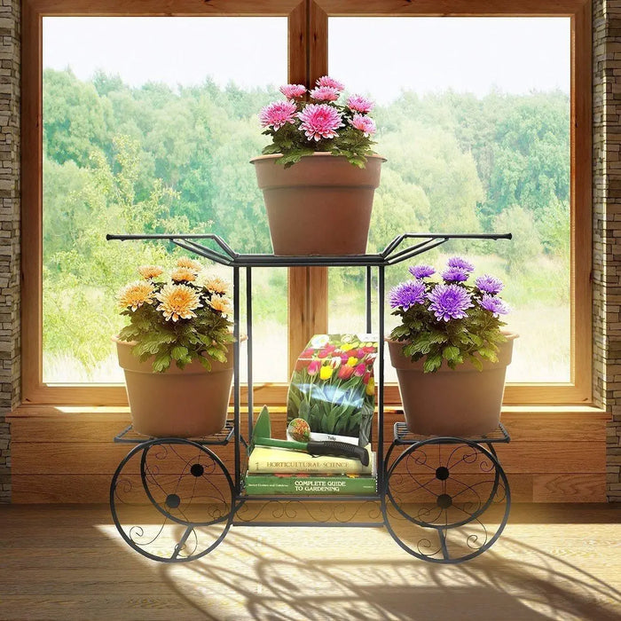 6-Tier Cart Planter Stand | Outdoor Flower Rack - Ouch Cart