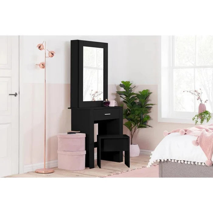 Aada Sliding Dressing Table Set with Mirror - Ouch Cart