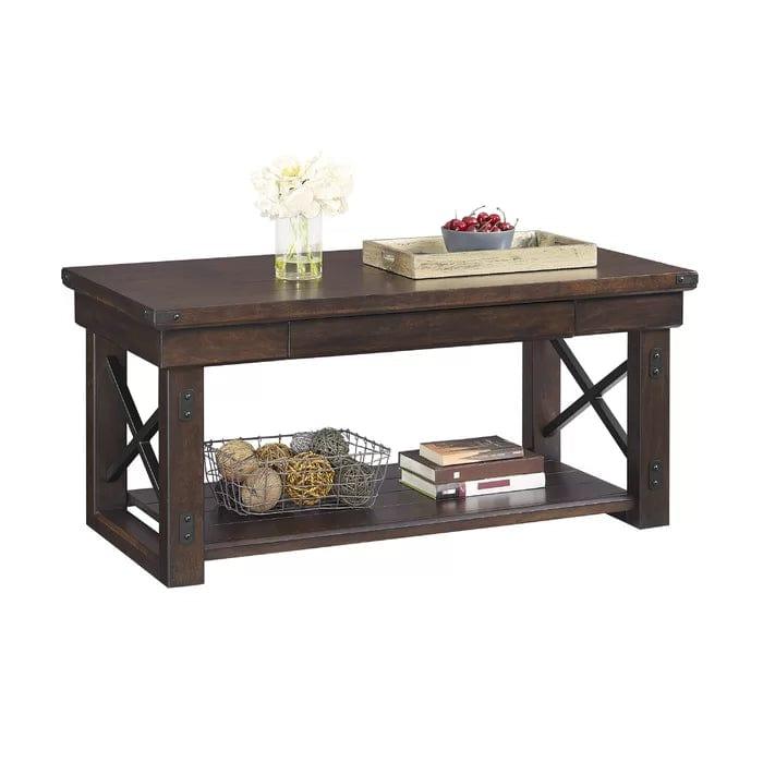 Aarav Floor Shelf Coffee Table with Storage - Ouch Cart