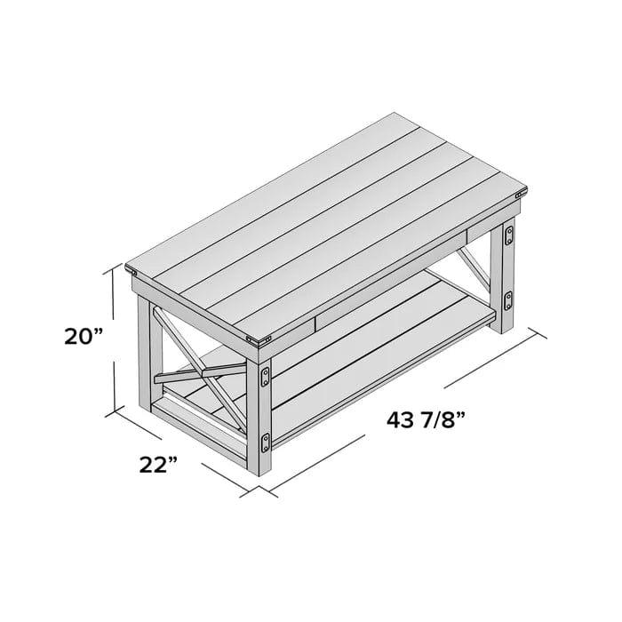 Aarav Floor Shelf Coffee Table with Storage - Ouch Cart