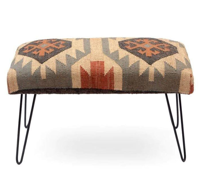 Abbey Metal Bench In Cotton Multicolour - Ouch Cart