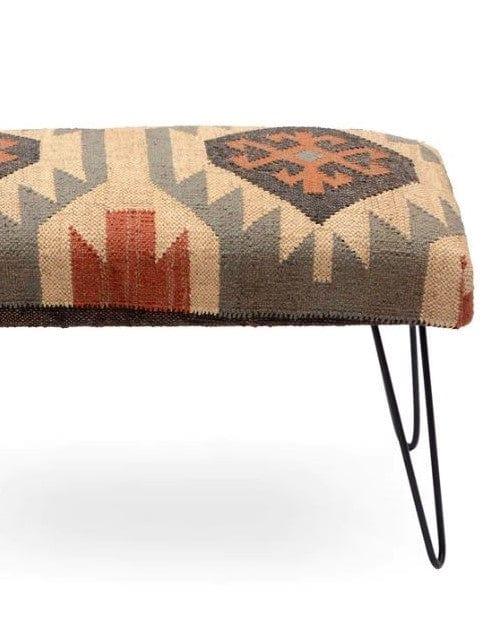 Abbey Metal Bench In Cotton Multicolour - Ouch Cart