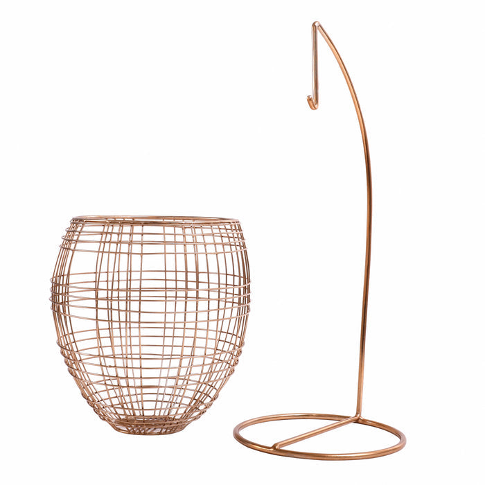 Abby's Fruit & Bread Basket in copper finish M.M.I. OVERSEAS