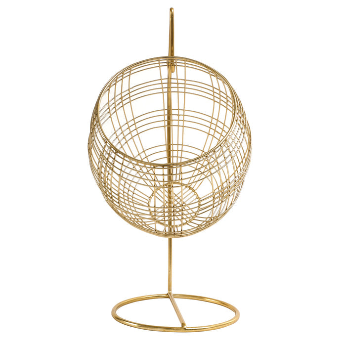 Abby's Fruit & Bread Basket in Gold finish M.M.I. OVERSEAS