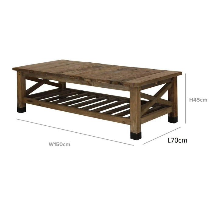 ABNER WOOD COFFEE TABLE - Ouch Cart