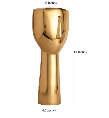 Abstract Face Decorative Gold - Ouch Cart