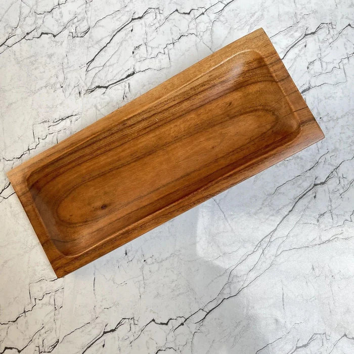 ACACIA WOOD SERVING TRAY WHIT 3 BOWL II FOOD GRADE - Ouch Cart