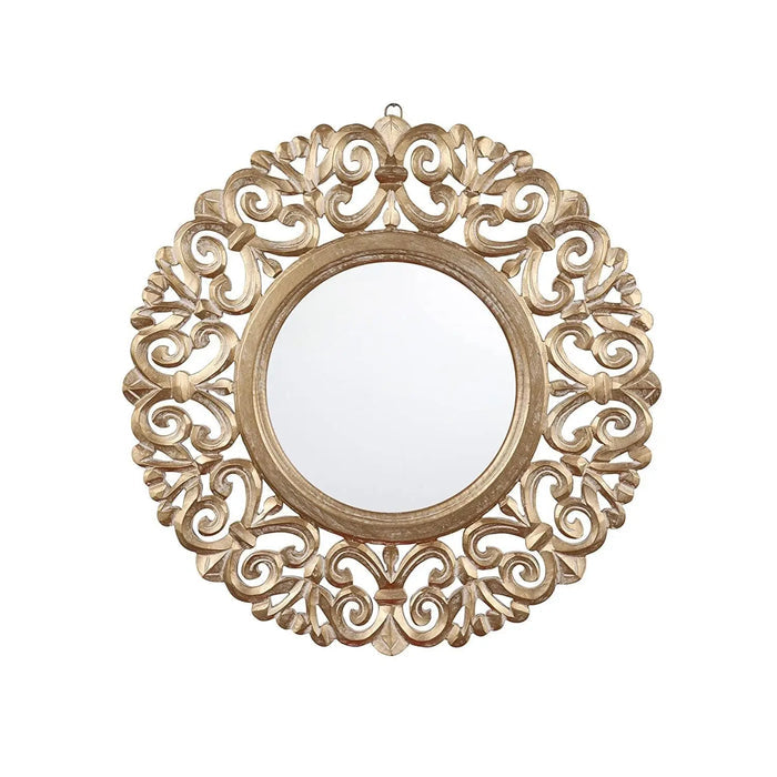 Adan's Homes Decorative Wall Mirror for Bathroom, Living Room, Gold, AHMR69, 60 cm x 60 cm x 2 cm - Ouch Cart
