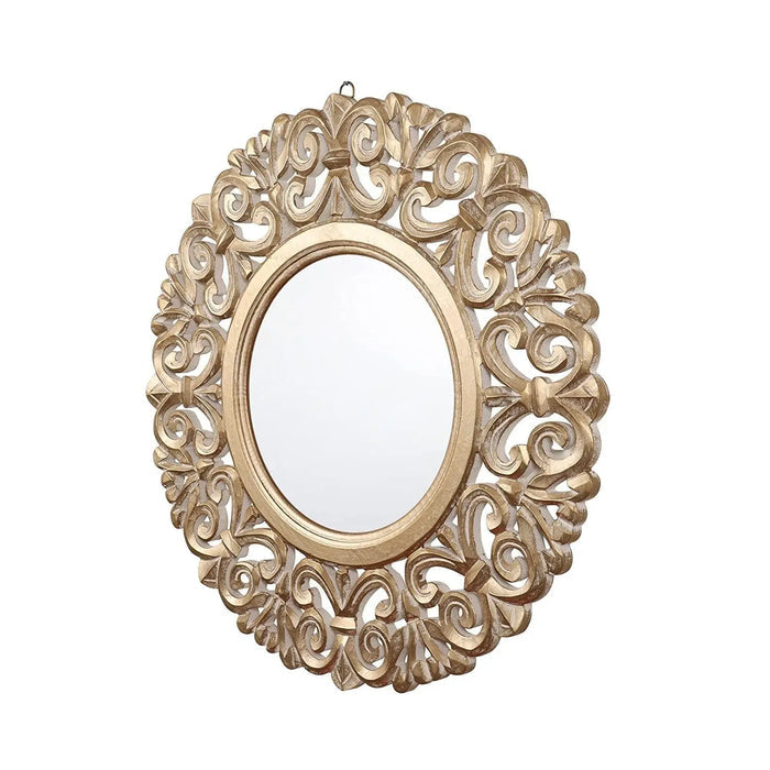 Adan's Homes Decorative Wall Mirror for Bathroom, Living Room, Gold, AHMR69, 60 cm x 60 cm x 2 cm - Ouch Cart