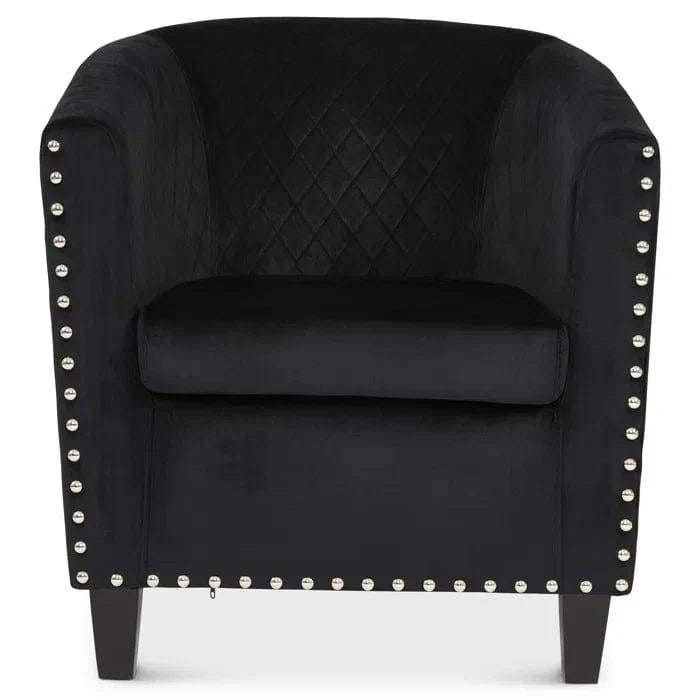 Adhelin Upholstered Barrel Chair - Ouch Cart