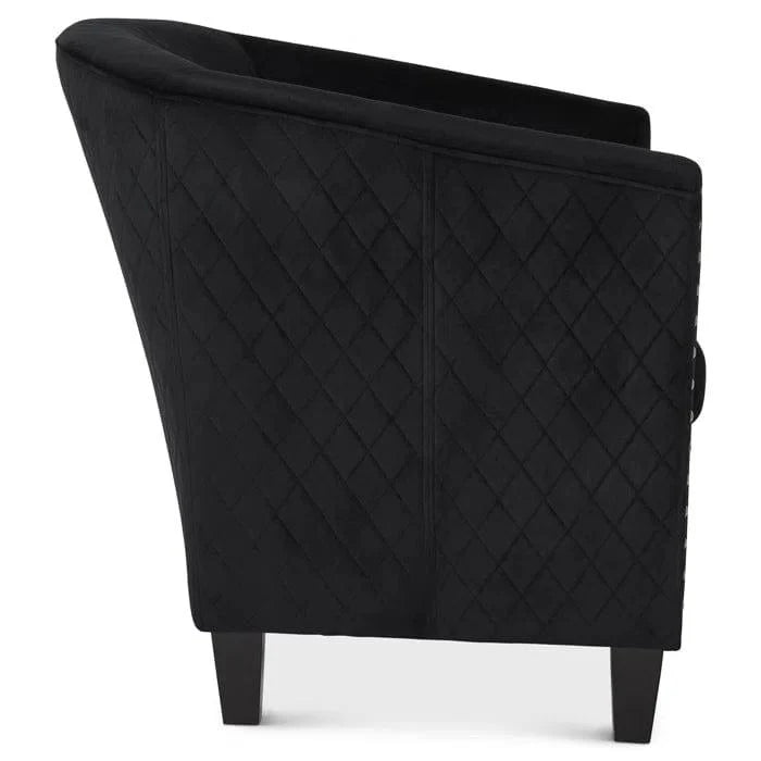 Adhelin Upholstered Barrel Chair - Ouch Cart