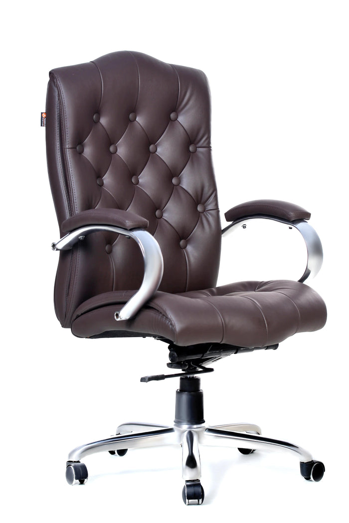 Adiko Classic Executive Revolving Office Chair in Brown - Ouch Cart