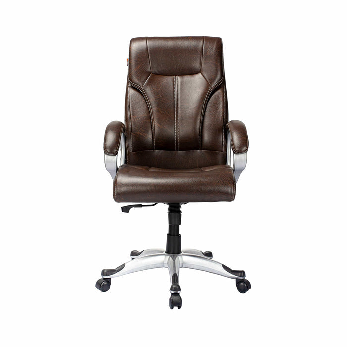 Adiko High Back Executive Revolving Office Chair in Brown - Ouch Cart | Study chair