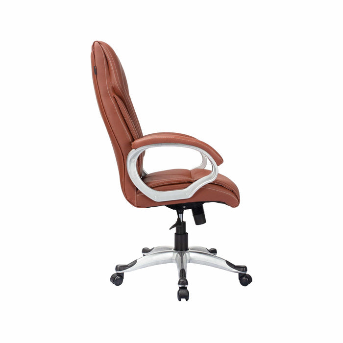 Adiko High Back Executive Revolving Office Chair in TAN - Ouch Cart