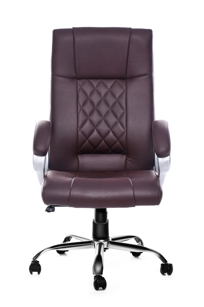 Adiko Sleek Executive Revolving Office Chair in Brown - Ouch Cart