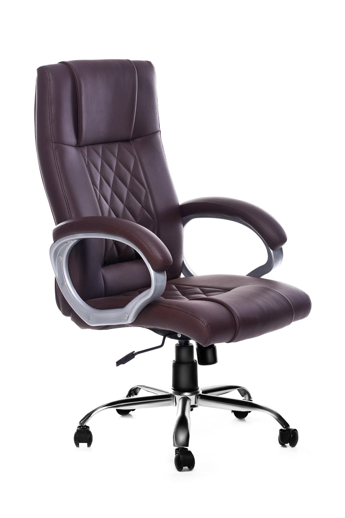 Adiko Sleek Executive Revolving Office Chair in Brown - Ouch Cart