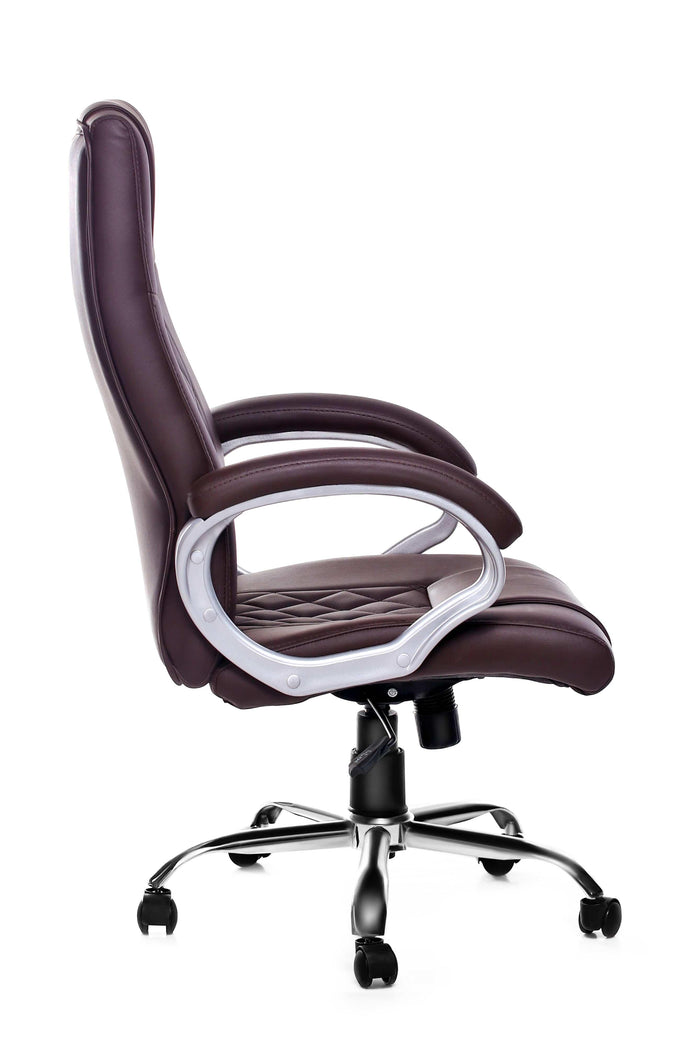 Adiko Sleek Executive Revolving Office Chair in Brown - Ouch Cart