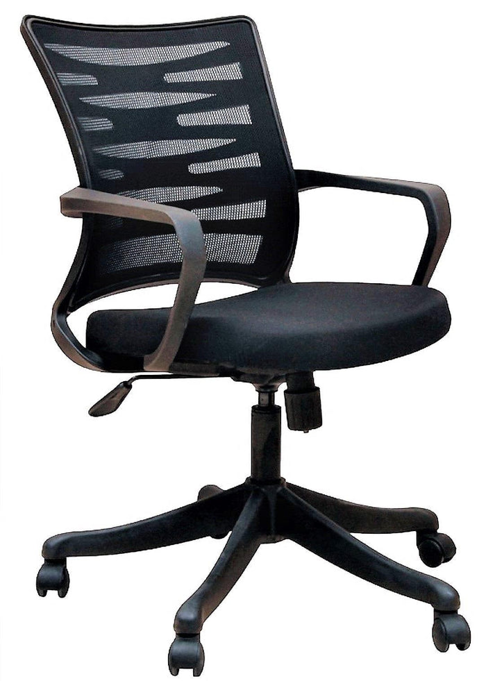 Adiko Zigzag Mesh chair in Black - Ouch Cart