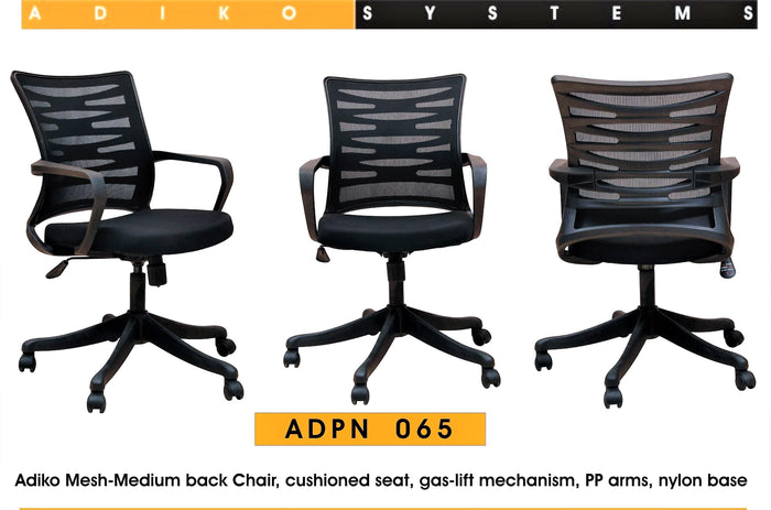 Adiko Zigzag Mesh chair in Black - Ouch Cart | Office chair | Study chair | Executive chair