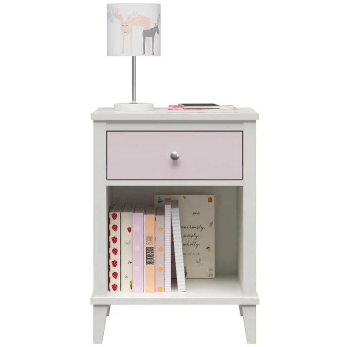 Afreyea  Manufactured Wood + Solid Wood Bedside Table Ouch Cart
