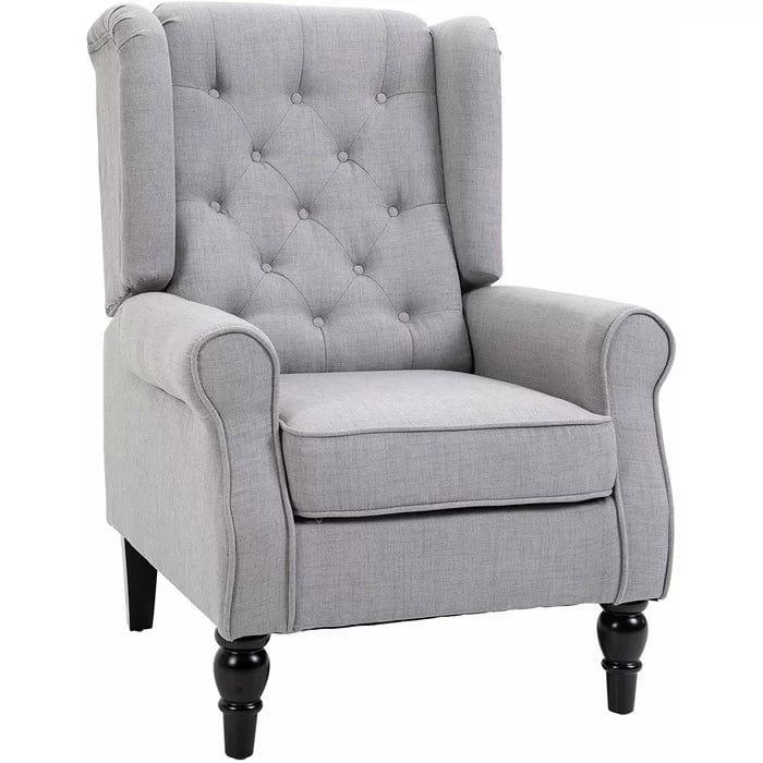 Afton Wide Tufted Wingback Chair - Ouch Cart