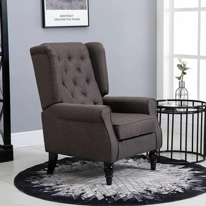 Afton Wide Tufted Wingback Chair - Ouch Cart