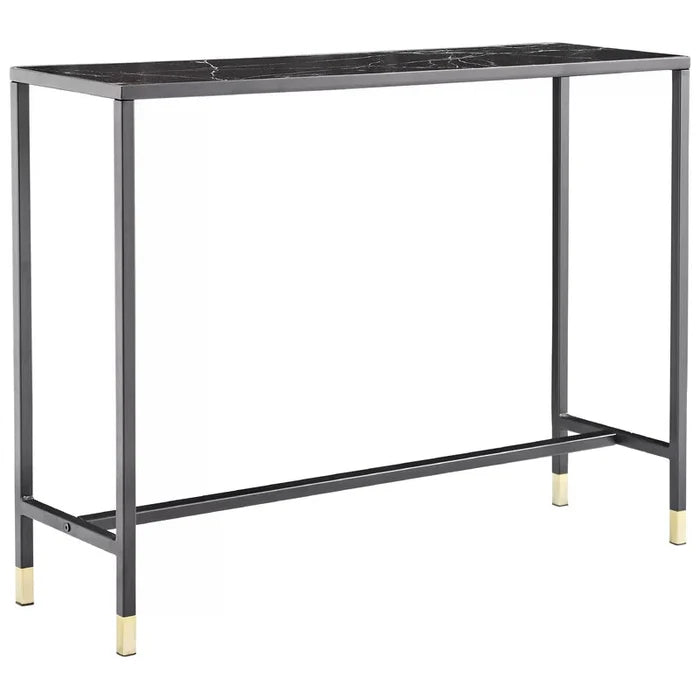 Alanna  Glass Top Console Table Ouch Cart