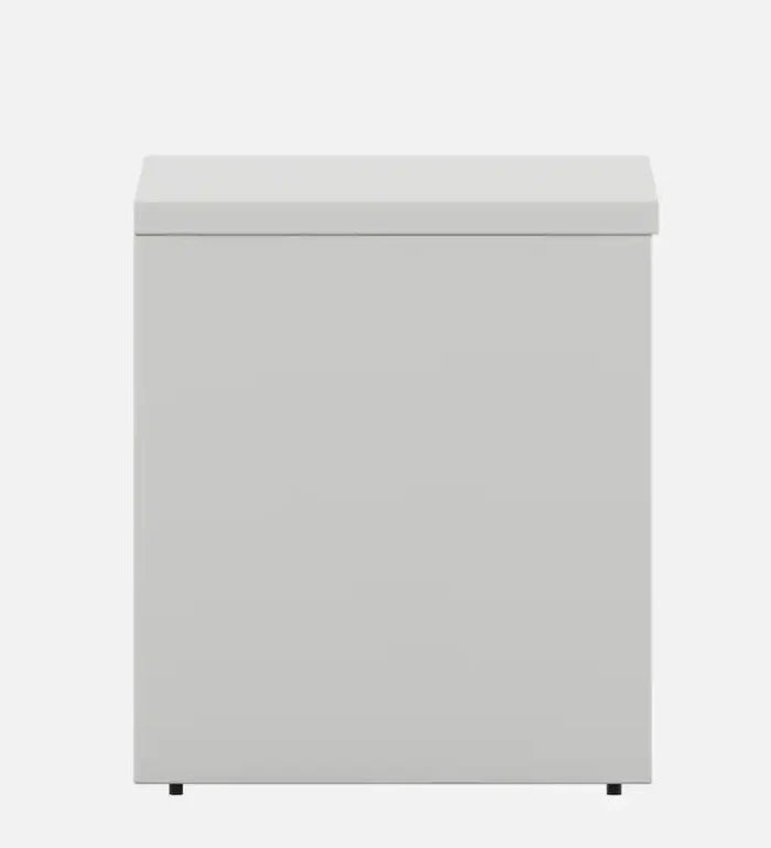 Alaska Bedside Table in High Gloss White Finish With Drawer - Ouch Cart