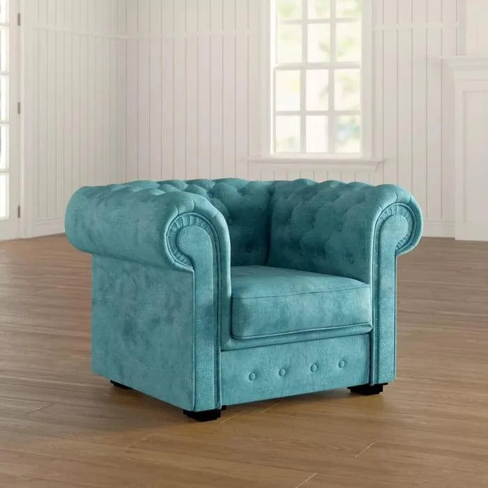 Alderwood Wide Tufted Chesterfield Chair - Ouch Cart