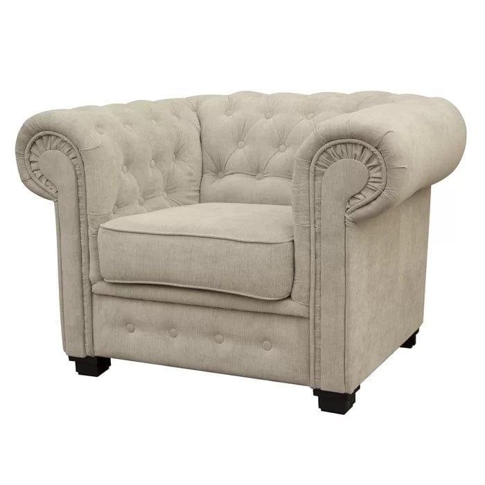 Alderwood Wide Tufted Chesterfield Chair - Ouch Cart
