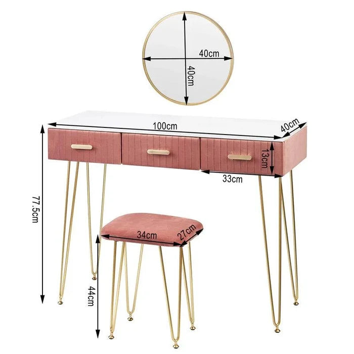 Alexey Dressing Table with Mirror - Ouch Cart