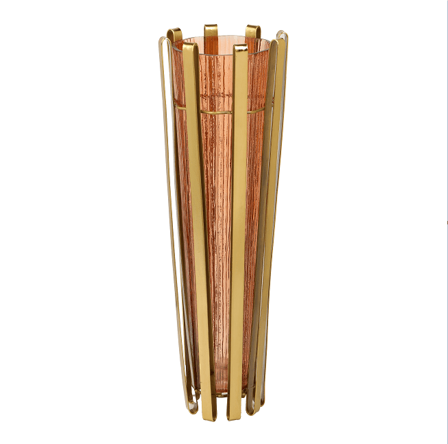 Allure Radiant Metal Hue Vase Amber - Ouch Cart