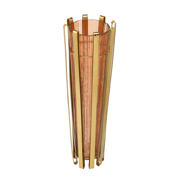 Allure Radiant Metal Hue Vase Amber - Ouch Cart