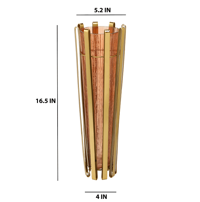 Allure Radiant Metal Hue Vase Amber - Ouch Cart