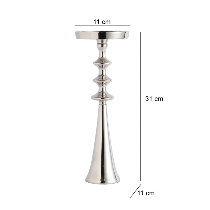Altar Flame Silver Candle holder M.M.I. OVERSEAS